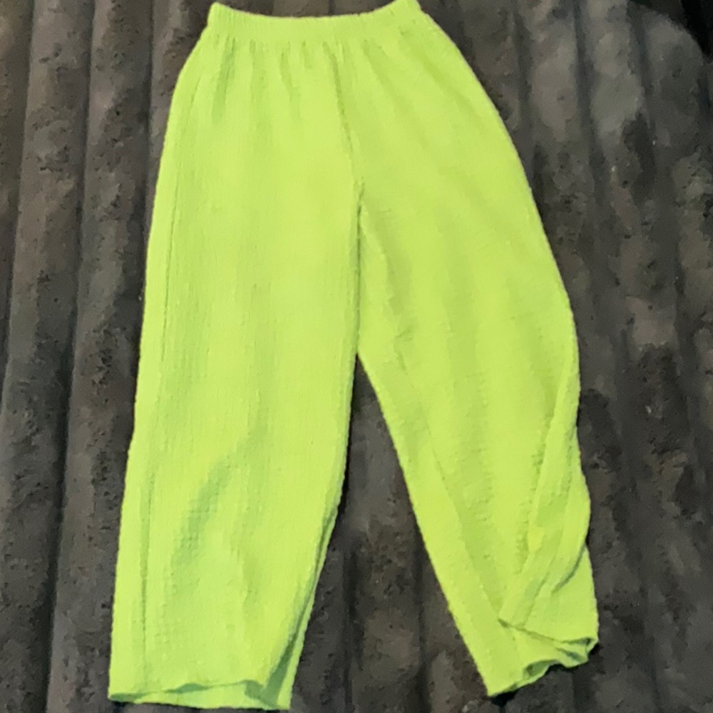 Girls ZARA flows green pants